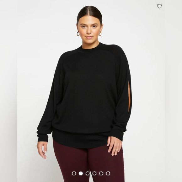 Beals Merino Cut-Out Sweater purple size 14-16 (Universal Standard S) NWT - Picture 6 of 9